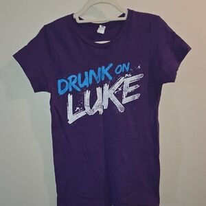 Luke Bryan 'Drunk On Luke; You Can Crash My Party' Purple Concert Tee